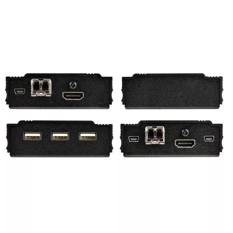 StarTech.com extensor KVM HDMI 4K sobre fibra - conmutador/extensor KVM remoto de vídeo HDMI y USB - hasta 984ft/300m (multimodo) - 2 módulos SFP+ 10G MMF - kit de extensión KVM (TX/RX)