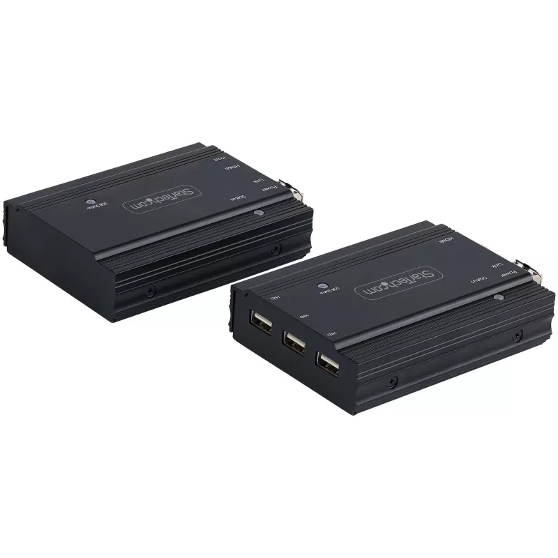 StarTech.com extensor KVM HDMI 4K sobre fibra - conmutador/extensor KVM remoto de vídeo HDMI y USB - hasta 984ft/300m (multimodo) - 2 módulos SFP+ 10G MMF - kit de extensión KVM (TX/RX)