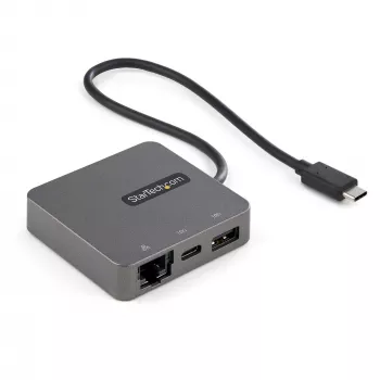 StarTech.com adaptador multipuerto USB-C - mini dock USB 3.1 Gen 2 Type-C - USB-C a vídeo HDMI 4K o VGA 1080p - USB-A USB-C 10 Gbit/s, GbE - dock portátil de viaje para portátil - compatible con Thunderbolt 3