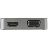 StarTech.com adaptador multipuerto USB-C - mini dock USB 3.1 Gen 2 Type-C - USB-C a vídeo HDMI 4K o VGA 1080p - USB-A USB-C 10 Gbit/s, GbE - dock portátil de viaje para portátil - compatible con Thunderbolt 3