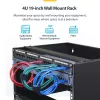 StarTech.com rack de red de pared 4U - 14 pulgadas de profundidad (perfil plano) - soporte para panel de parcheo de 19 pulgadas para servidores planos y equipos de IT, conmutadores de red - capacidad de carga 20 kg, negro