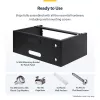 StarTech.com rack de red de pared 4U - 14 pulgadas de profundidad (perfil plano) - soporte para panel de parcheo de 19 pulgadas para servidores planos y equipos de IT, conmutadores de red - capacidad de carga 20 kg, negro