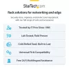 StarTech.com rack de red de pared 4U - 14 pulgadas de profundidad (perfil plano) - soporte para panel de parcheo de 19 pulgadas para servidores planos y equipos de IT, conmutadores de red - capacidad de carga 20 kg, negro