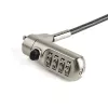 StarTech.com candado de cable para portátil de 2 m - candado de seguridad de combinación de 4 dígitos compatible con ranura Nano - candado de cable de acero con revestimiento de vinilo antirrobo serializado para ordenadores/dispositivos con ranura Nano