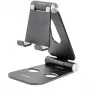 StarTech.com soporte para teléfono y tablet - soporte universal plegable para dispositivos móviles para smartphones y tablets - soporte ergonómico ajustable para móvil con múltiples ángulos para escritorio - portátil - negro