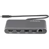 StarTech.com mini dock Thunderbolt para doble monitor, HDMI 4K 60Hz, hub sin controladores para Windows y Mac, Gigabit Ethernet, 1 x USB 5Gbps y 1x USB 2.0, cable de 28 cm