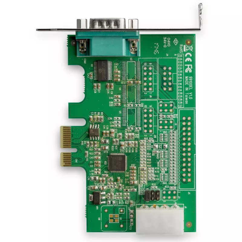 StarTech.com tarjeta adaptadora serie RS232 PCI Express de 4 puertos - controladora host serie RS232 PCIe - tarjeta PCIe a serie DB9 - UART 16950 - tarjeta de expansión - Windows/Linux