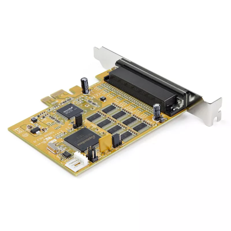 StarTech.com tarjeta adaptadora serie RS232 PCI Express de 8 puertos, tarjeta serie RS232 PCIe, UART 16C1050, controladora/tarjeta de expansión serie multipuerto DB9, protección ESD 15kV, solo Windows - TAA