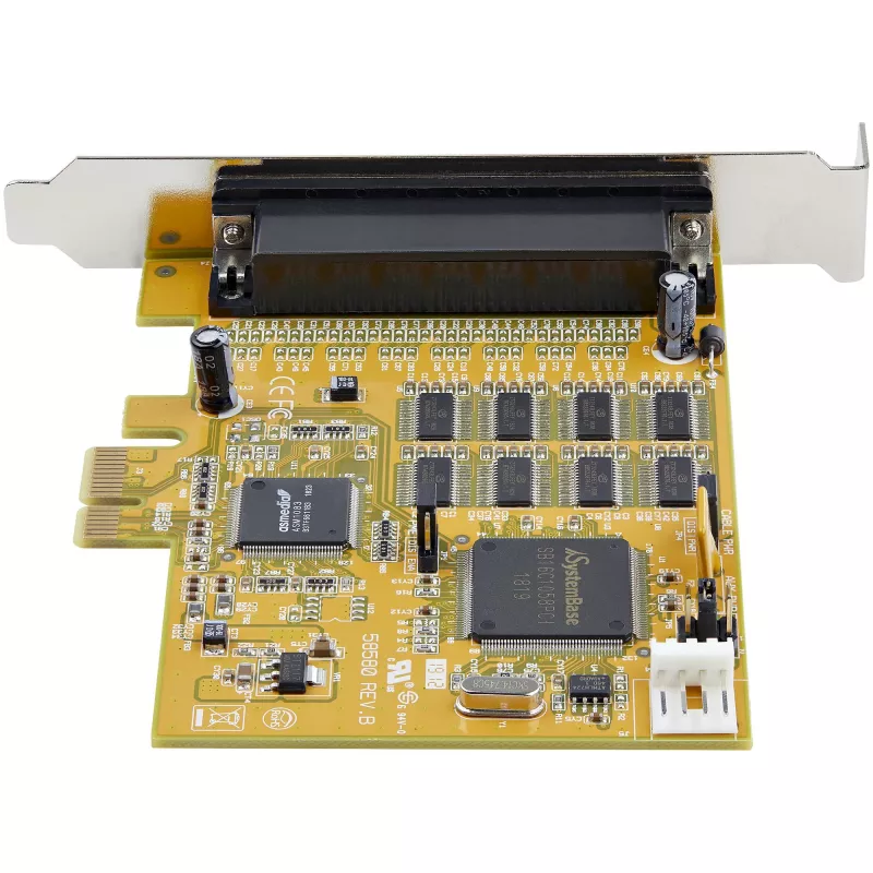 StarTech.com tarjeta adaptadora serie RS232 PCI Express de 8 puertos, tarjeta serie RS232 PCIe, UART 16C1050, controladora/tarjeta de expansión serie multipuerto DB9, protección ESD 15kV, solo Windows - TAA