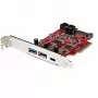 StarTech.com tarjeta PCIe USB de 5 puertos - tarjeta PCIe USB 3.1 Gen 2 de 10Gbps con 1x USB-C y 2x USB-A - 1x IDC de 2 puertos (expansión interna de cabecera USB 5Gbps) - tarjeta controladora USB C PCI Express