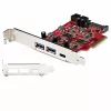 StarTech.com tarjeta PCIe USB de 5 puertos - tarjeta PCIe USB 3.1 Gen 2 de 10Gbps con 1x USB-C y 2x USB-A - 1x IDC de 2 puertos (expansión interna de cabecera USB 5Gbps) - tarjeta controladora USB C PCI Express