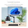 StarTech.com soporte de escritorio brazo de monitor con 2x conexiones USB 3.0, soporte de monitor individual totalmente articulado, hasta 34 pulgadas (17,6 lb/8 kg) pantalla VESA, montaje con abrazadera/ojal, resorte mecánico