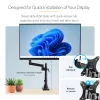 StarTech.com soporte de escritorio brazo de monitor con 2x conexiones USB 3.0, soporte de monitor individual totalmente articulado, hasta 34 pulgadas (17,6 lb/8 kg) pantalla VESA, montaje con abrazadera/ojal, resorte mecánico
