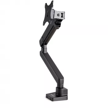 StarTech.com brazo de monitor de escritorio con 2x conexiones USB 3.0, soporte de monitor individual Full Motion delgado, hasta 34 pulgadas (8 kg) pantalla VESA, montaje con abrazadera/ojal, resorte mecánico