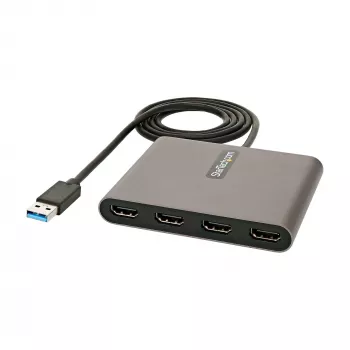 StarTech.com adaptador USB 3.0 a cuádruple HDMI, convertidor de monitor USB a 4x HDMI para Windows (sin soporte para macOS/ChromeOS/Linux) - TAA