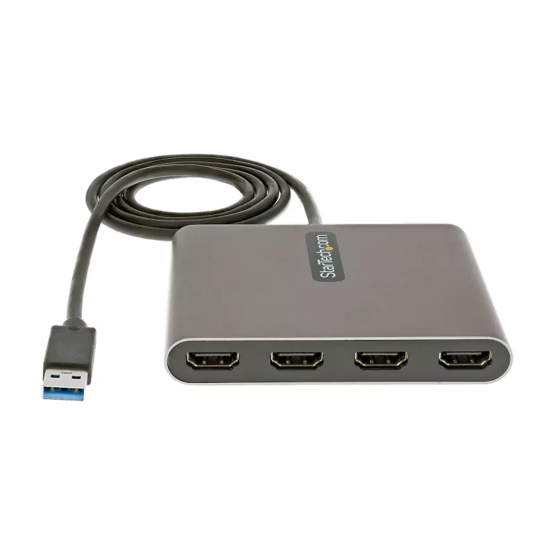 StarTech.com adaptador USB 3.0 a cuádruple HDMI, convertidor de monitor USB a 4x HDMI para Windows (sin soporte para macOS/ChromeOS/Linux) - TAA