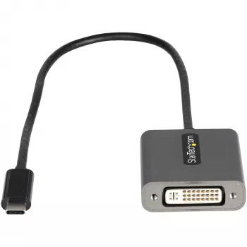StarTech.com adaptador USB-C a DVI - adaptador dongle USB-C a DVI-D 1920x1200p - USB Type-C a pantalla/monitor DVI - convertidor de vídeo - compatible con Thunderbolt 3 - cable fijo de 12 pulgadas de largo - versión actualizada de CDP2DVI