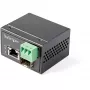 StarTech.com convertidor de medios industrial de fibra óptica a Ethernet PoE+ 30W - SFP a RJ45 - fibra óptica monomodo/multimodo a Gigabit Ethernet de cobre - tamaño mini/compacto - IP-30/ -40 a +75°C