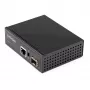 StarTech.com convertidor de medios industrial de fibra óptica a Ethernet PoE+ 60W - SFP a RJ45 - fibra óptica monomodo/multimodo a Gigabit Ethernet de cobre - tamaño compacto - IP30/ -40 a +75 °C