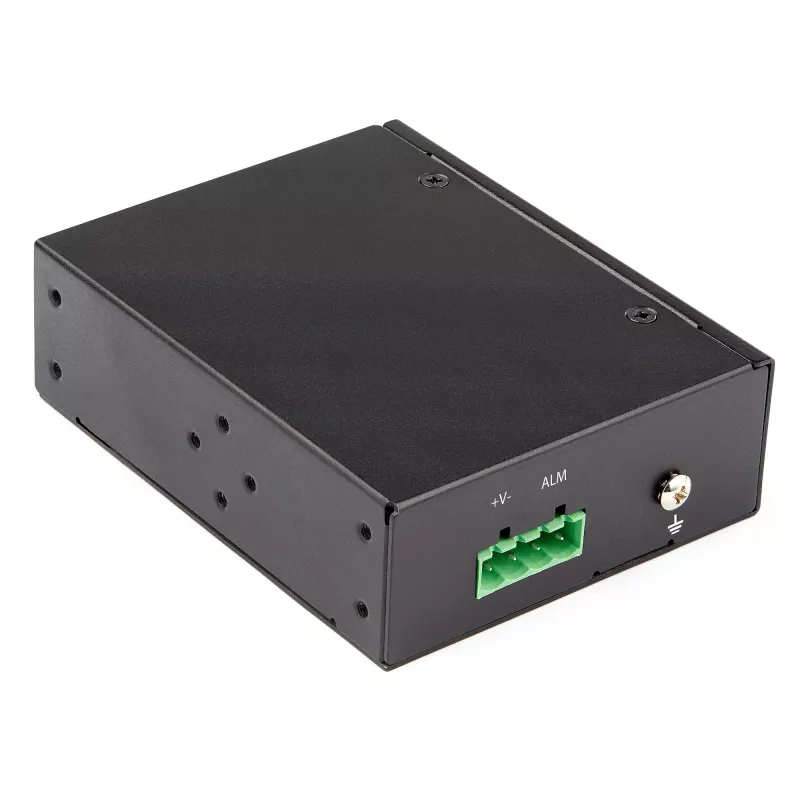 StarTech.com convertidor de medios industrial de fibra óptica a Ethernet PoE+ 60W - SFP a RJ45 - fibra óptica monomodo/multimodo a Gigabit Ethernet de cobre - tamaño compacto - IP30/ -40 a +75 °C