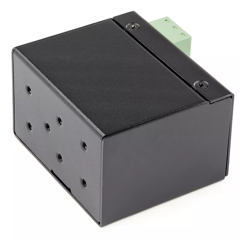 StarTech.com convertidor de medios industrial de fibra óptica a Ethernet - 100 Mbit/s SFP a RJ45/Cat6 - fibra óptica monomodo/multimodo a red de cobre - 12-56 V DC - IP-30 / -40 a +75 °C