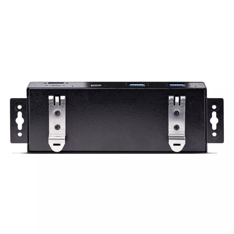 StarTech.com hub USB industrial de 7 puertos 10Gbps con fuente de alimentación, metal, montable, 5x puertos USB-A y 2x USB-C downstream, protección ESD, hub USB alimentado, TAA