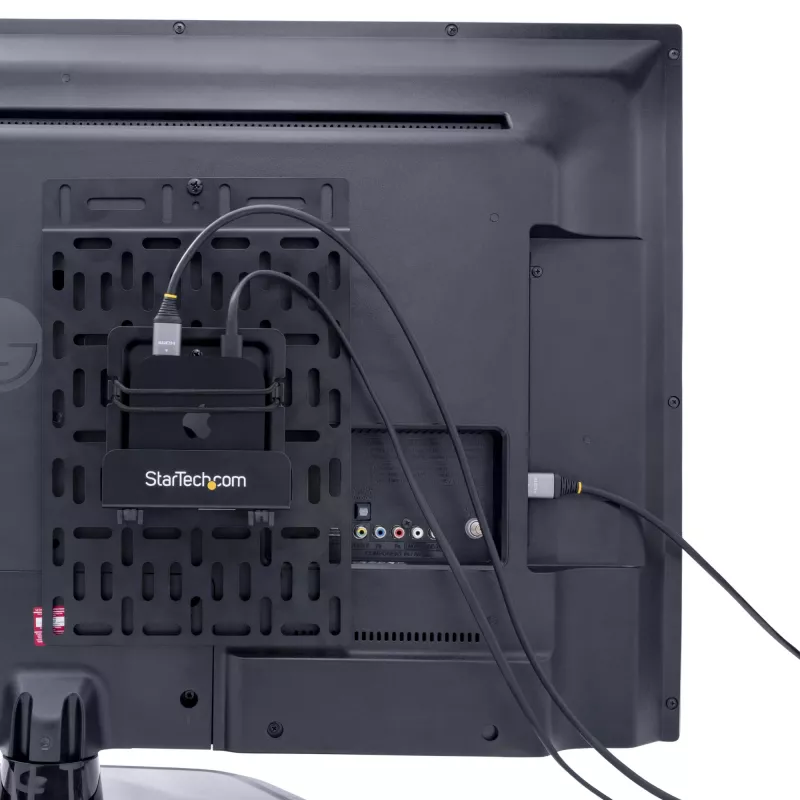 StarTech.com soporte universal para accesorios de TV - soporte de TV y pared ajustable - reproductores multimedia/router/módem/conmutadores AV y extensores/Apple TV - soporte oculto para caja de cables detrás del TV - 5 kg