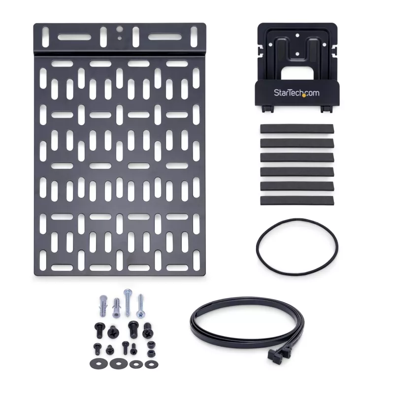 StarTech.com soporte universal para accesorios de TV - soporte de TV y pared ajustable - reproductores multimedia/router/módem/conmutadores AV y extensores/Apple TV - soporte oculto para caja de cables detrás del TV - 5 kg