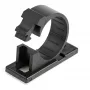 StarTech.com 100 clips de gestión de cables autoadhesivos negros - organizador de cables de red/Ethernet/escritorio de oficina/ordenador - soportes de cables/conductos adhesivos - clip autoadhesivo de nailon UL/94V-2 resistente al fuego