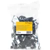 StarTech.com 100 clips de gestión de cables autoadhesivos negros - organizador de cables de red/Ethernet/escritorio de oficina/ordenador - soportes de cables/conductos adhesivos - clip autoadhesivo de nailon UL/94V-2 resistente al fuego