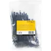 StarTech.com bridas reutilizables de 15 cm - 7 mm de ancho, 35 mm de diámetro de haz, 22 kg de resistencia a la tracción, bridas de nailon liberables, interior/exterior, 94V-2/UL listado, pack de 100 - negro