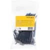 StarTech.com bridas reutilizables de 12cm - 7mm de ancho, 30mm de diámetro de haz, 22kg de resistencia a la tracción, bridas de nailon liberables, interior/exterior, 94V-2/UL listado, pack de 100 - negro