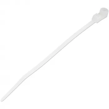 StarTech.com bridas de 4 pulgadas (10 cm) con orificio de fijación - 1/16 pulgadas (2 mm) de ancho, 7/8 pulgadas (24 mm) de diámetro de haz, 18 lb (8 kg) de resistencia a la tracción, bridas de nailon 66 autoblocantes con orificio para tornillo, listado UL, pack de 100