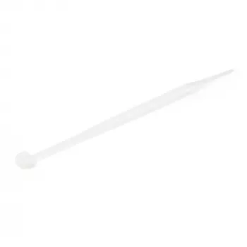 StarTech.com bridas de 4 pulgadas (10 cm) - 1/16 pulgadas (2 mm) de ancho, 7/8 pulgadas (22 mm) de diámetro de haz, 18 lb (8 kg) de resistencia a la tracción, bridas de nailon autoblocantes con punta curvada - 94V-2/UL listado, pack de 100 - blanco