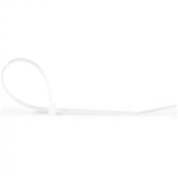StarTech.com bridas de 10 pulgadas (25 cm) - 1/8 pulgadas (4 mm) de ancho, 6,8 cm de diámetro de haz, 22 kg de resistencia a la tracción, bridas de nailon autoblocantes con punta curvada, 94V-2/UL listado, pack de 1000 - blanco