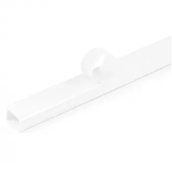 StarTech.com canaleta de cables sólida con cinta adhesiva y tapa, 3/4 pulgadas (19 mm) de ancho x 1/2 pulgadas (13 mm) de alto - 1,8 m de longitud, kit de ocultación de cables de red/alimentación de PVC - sistema de canaleta de pared, listado UL