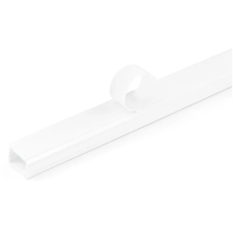 StarTech.com canaleta de cables sólida con cinta adhesiva y tapa, 3/4 pulgadas (19 mm) de ancho x 1/2 pulgadas (13 mm) de alto - 1,8 m de longitud, kit de ocultación de cables de red/alimentación de PVC - sistema de canaleta de pared, listado UL