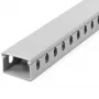 StarTech.com canaleta de cables con ranuras abiertas y tapa, 38 mm (1-1/2 pulgadas) de ancho x 25 mm (1 pulgada) de alto - 2 m (6,5 pies) de longitud - ranuras de 8 mm (1/4 pulgadas), ocultación de cables de red/canaleta de pared de PVC, máx. 20 cables, listado UL