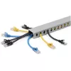 StarTech.com canaleta de cables con ranuras abiertas y tapa, 38 mm (1-1/2 pulgadas) de ancho x 25 mm (1 pulgada) de alto - 2 m (6,5 pies) de longitud - ranuras de 8 mm (1/4 pulgadas), ocultación de cables de red/canaleta de pared de PVC, máx. 20 cables, listado UL