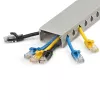 StarTech.com canaleta de cables con ranuras abiertas y tapa, 2 pulgadas (50 mm) de ancho x 1 pulgada (25 mm) de alto - 2 m de longitud - ranuras de 8 mm, ocultación de cables de red/canaleta de pared de PVC, máx. 25 cables, listado UL