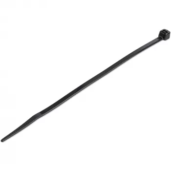 StarTech.com pack de 1000 bridas de 6 pulgadas (15 cm) - 1/8 pulgadas (3,6 mm) de ancho, 1-3/8 pulgadas (39 mm) de diámetro de haz, 18 kg de resistencia a la tracción, bridas de nailon autoblocantes con punta curvada, listado UL, negro - TAA