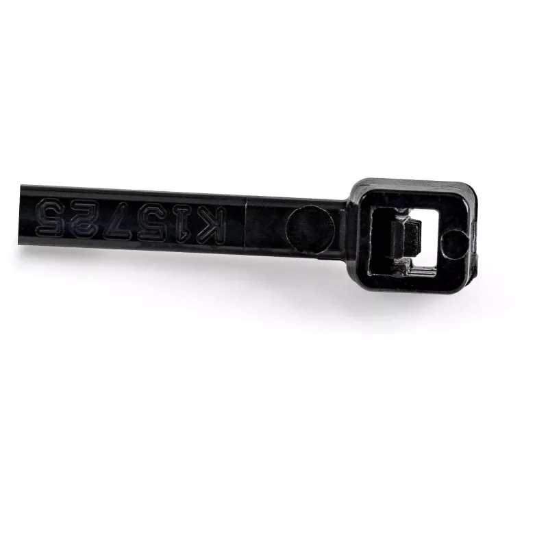 StarTech.com pack de 1000 bridas de 6 pulgadas (15 cm) - 1/8 pulgadas (3,6 mm) de ancho, 1-3/8 pulgadas (39 mm) de diámetro de haz, 18 kg de resistencia a la tracción, bridas de nailon autoblocantes con punta curvada, listado UL, negro - TAA