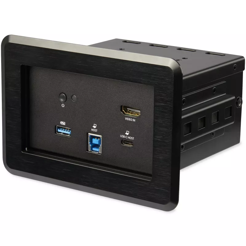 StarTech.com docking station para sala de conferencias - dock universal para portátil - HDMI 4K, Power Delivery 60W, hub USB, GbE, audio - caja de conectividad de mesa para espacios de colaboración de reuniones/salas de juntas