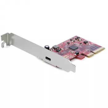 StarTech.com tarjeta PCIe USB 3.2 Gen 2x2 de 1 puerto, tarjeta controladora PCI Express 3.0 x4 USB-C 20 Gbit/s SuperSpeed, tarjeta adaptadora USB Type-C, solo datos, Windows/macOS/Linux, TAA