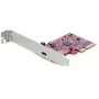 StarTech.com tarjeta PCIe USB 3.2 Gen 2x2 de 1 puerto, tarjeta controladora PCI Express 3.0 x4 USB-C 20 Gbit/s SuperSpeed, tarjeta adaptadora USB Type-C, solo datos, Windows/macOS/Linux, TAA