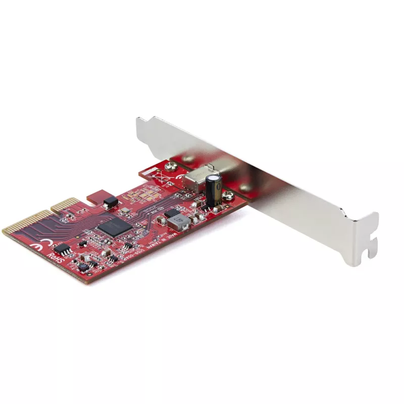 StarTech.com tarjeta PCIe USB 3.2 Gen 2x2 de 1 puerto, tarjeta controladora PCI Express 3.0 x4 USB-C 20 Gbit/s SuperSpeed, tarjeta adaptadora USB Type-C, solo datos, Windows/macOS/Linux, TAA