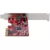 StarTech.com tarjeta PCIe USB 3.2 Gen 2x2 de 1 puerto, tarjeta controladora PCI Express 3.0 x4 USB-C 20 Gbit/s SuperSpeed, tarjeta adaptadora USB Type-C, solo datos, Windows/macOS/Linux, TAA