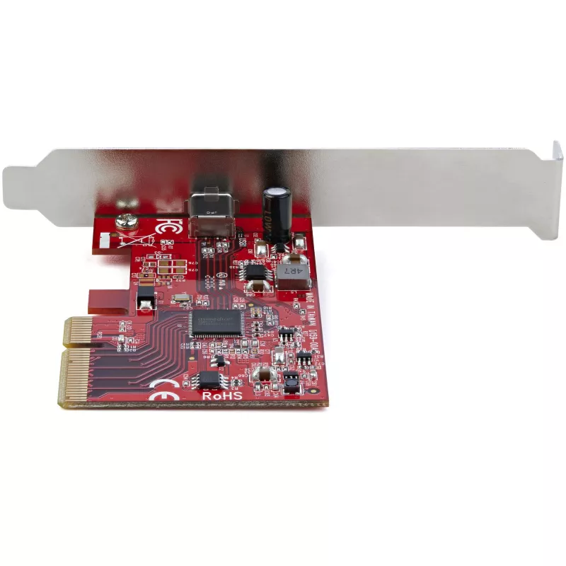 StarTech.com tarjeta PCIe USB 3.2 Gen 2x2 de 1 puerto, tarjeta controladora PCI Express 3.0 x4 USB-C 20 Gbit/s SuperSpeed, tarjeta adaptadora USB Type-C, solo datos, Windows/macOS/Linux, TAA