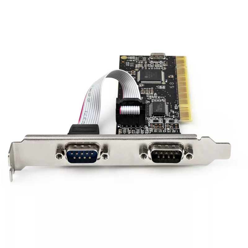 StarTech.com Tarjeta combo PCI serie paralelo con dos puertos serie RS232 (DB9) y 1 puerto paralelo LPT (DB25) – Tarjeta adaptadora combo PCI – Controlador de tarjetas de expansión PCI – Tarjeta PCI a impresora