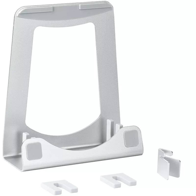 StarTech.com Soporte para portátil - Soporte elevador 2 en 1 para portátil o soporte vertical - Ideal para ultrabooks y MacBook Pro/Air - Soporte ergonómico inclinado para portátil de escritorio - Plata, aluminio